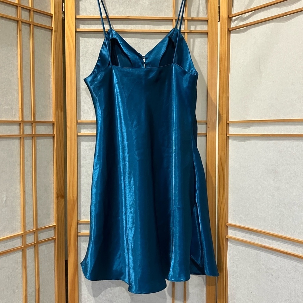 Woman’s vintage blue slip dress by Satin & Beaux, Medium - Picture 3 of 4